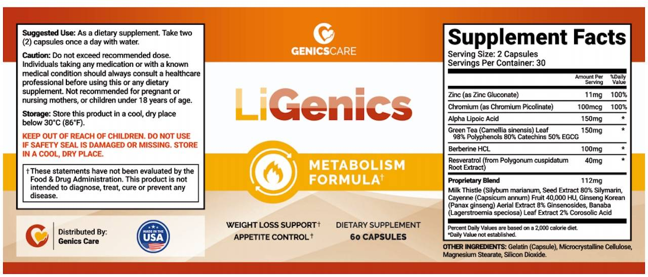 LiGenics Ingredients